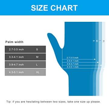 FINITEX Blue Disposable Nitrile Exam Gloves - 200 PCS/BOX 3.5mil Rubber Powder-Free Latex-Free Medical Examination Home Cleaning Food Gloves, X-LARGE