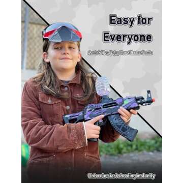 YaGee Electric Splatter Ball Blaster in Backyard Fun and Outdoor Games, Shoots Splatter Balls (Purple)