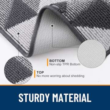 OLANLY Indoor Door Mat - Stylish, Absorbent & Washable