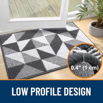 OLANLY Indoor Door Mat - Stylish, Absorbent & Washable