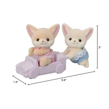 Calico Critters Fennec Fox Twins Set of 2 Collectible Figures