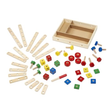 Melissa & Doug 48 pcs Wooden Building Set for Kids