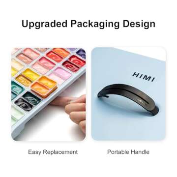 HIMI Twin Cup Jelly Gouache Paint Set 112 Colors Non Toxic