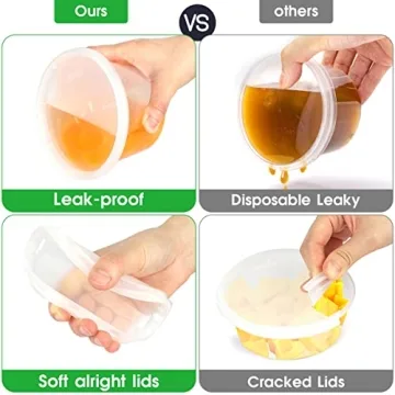 60 Pack Deli Food Containers, Airtight & BPA-Free Storage