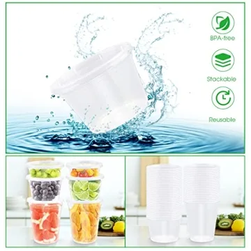 60 Pack Deli Food Containers, Airtight & BPA-Free Storage