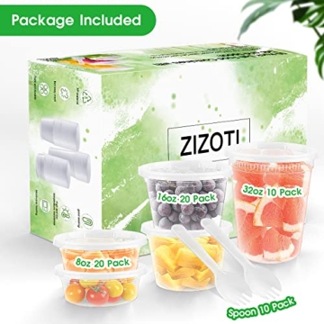 60 Pack Deli Food Containers, Airtight & BPA-Free Storage