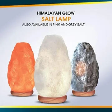 Himalayan Glow White Salt Lamp Neem Wood Base Dimmer