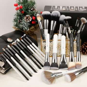 DUcare Professional Makeup Brushes, 31Pcs Panda Series Makeup Brush Set Christmas Gifts Kabuki Found...