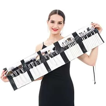 DUcare Professional Makeup Brushes, 31Pcs Panda Series Makeup Brush Set Christmas Gifts Kabuki Foundation Blending Face Powder Blush Concealers Eye Shadows With Leather Case Organizer