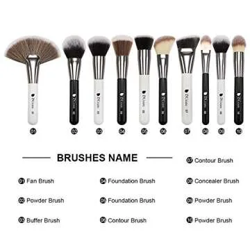DUcare Professional Makeup Brushes, 31Pcs Panda Series Makeup Brush Set Christmas Gifts Kabuki Foundation Blending Face Powder Blush Concealers Eye Shadows With Leather Case Organizer