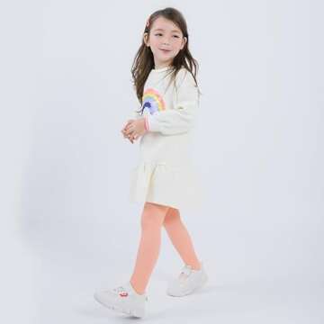 Girls Rainbow Sequin Dress Cotton Toddler Boden Dresses Ivory