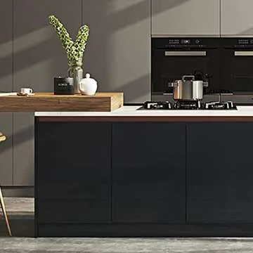 Arthome 17''x393'' Black Wallpaper, Peel and Stick Wallpaper, Matte Black Contact Paper Self-Adhesive and Removable Wallpaper Waterproof Contact Paper for Cabinets Countertops Wall Covering