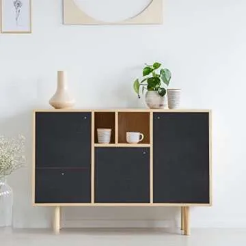 Arthome 17''x393'' Black Wallpaper, Peel and Stick Wallpaper, Matte Black Contact Paper Self-Adhesive and Removable Wallpaper Waterproof Contact Paper for Cabinets Countertops Wall Covering