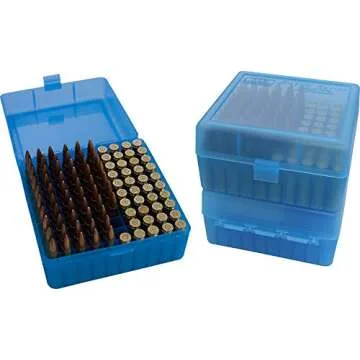 MTM 100 Round Flip-Top Rifle Ammo Box - Durable, Secure, and Convenient