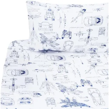 J-pinno Military Vehicle Twin Sheet Set for Kids