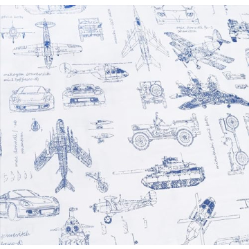 J-pinno Military Vehicle Twin Sheet Set for Kids