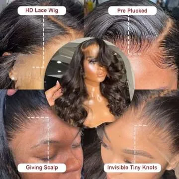 Lemoda 210% Density 13x6 Full Lace Frontal Virgin Human Hair Wigs Body Wave 13x6 HD Transparent Lace Front Wigs Brazilian Pre Plucked With Baby Hair 20Inch