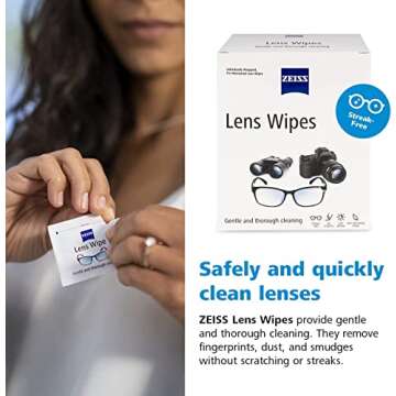 ZEISS Pre-Moistened Lens Cleaning Wipes, 600 Count