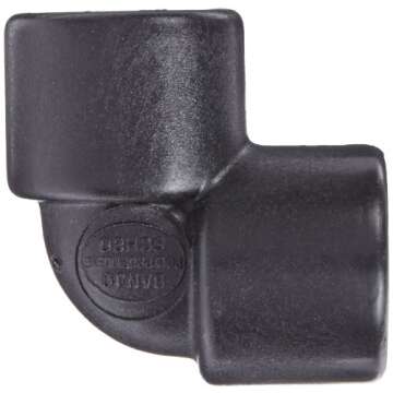 Banjo EL050-90 Polypropylene Pipe Fitting, 90 Degree Elbow, Schedule 80, 1/2" NPT Female