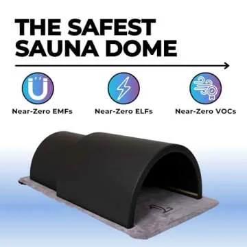 1Love Luxor Pro XL Far Infrared Sauna Dome | 0 EMFs, ELFs & VOCs | 10 Minute Preheat | 1200W/110V Power | Personal Sauna | 1 Person Sauna | Portable Dry Sauna | Home Sauna | Therapeutic Stones