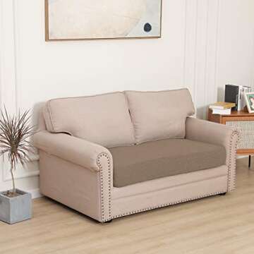 Easy-Going Stretch Loveseat Cushion Cover Sofa Cushion Furniture Protector Sofa Seat Sofa Slipcover ...