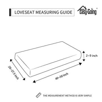 Easy-Going Stretch Loveseat Cushion Cover Sofa Cushion Furniture Protector Sofa Seat Sofa Slipcover Sofa Cover Soft Flexibility with Elastic Bottom(Loveseat Cushion, Camel)
