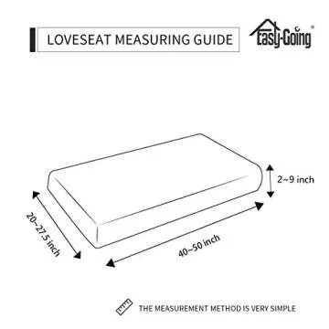 Easy-Going Stretch Loveseat Cushion Cover Sofa Cushion Furniture Protector Sofa Seat Sofa Slipcover Sofa Cover Soft Flexibility with Elastic Bottom(Loveseat Cushion, Camel)