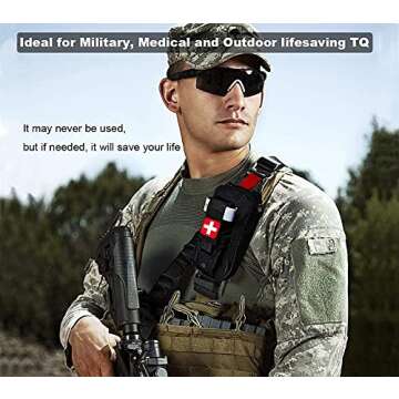 Vviitop Tourniquet Holder, Small Trauma Portable Tactical First Aid Pouch with Molle System IFAK Medical Pouch, Emergency EMT Med Kit for Camping and Hiking (Black)