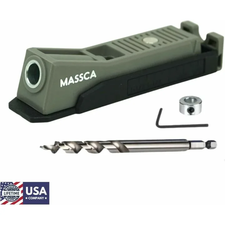 Massca Pocket Hole Jig Set for Easy Wood Joinery