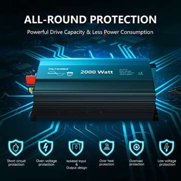 2000W Pure Sine Wave Inverter for Home and RV Power Needs