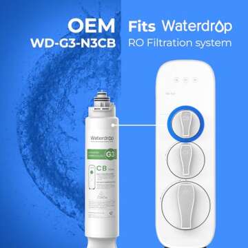 Waterdrop WD-G3-CB Filter for Pure Water Effortlessly
