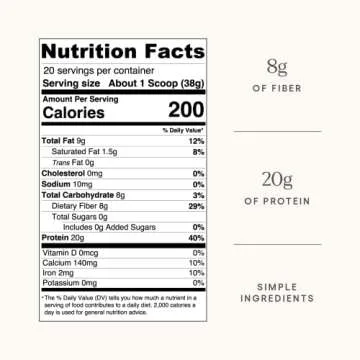 Be Well Vegan Protein Powder 20G Protein 8G Fiber