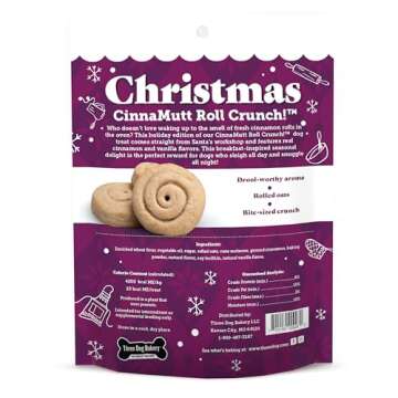 Three Dog Bakery CinnaMutt Roll Crunch 5 oz - Festive Dog Bones