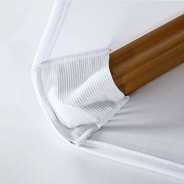 Obstal 20 PCS White Spandex Dining Room Chair Covers for Living Room - Universal Stretch Chair Slipcovers Protector for Wedding, Banquet, and Party