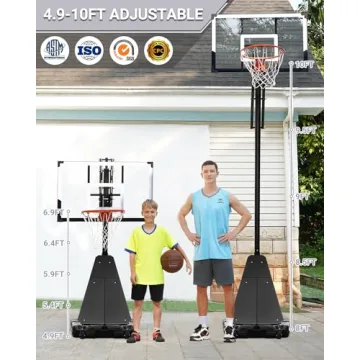 WIN.MAX Adjustable Basketball Hoop for All Ages and Skill Levels