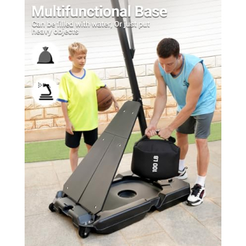 WIN.MAX Adjustable Basketball Hoop for All Ages and Skill Levels