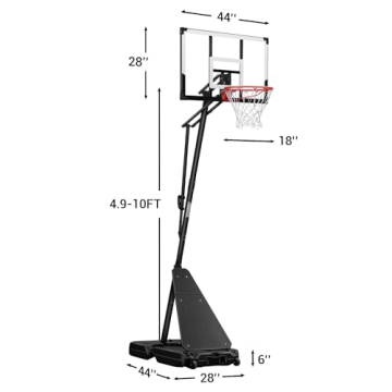 WIN.MAX Adjustable Basketball Hoop for All Ages and Skill Levels