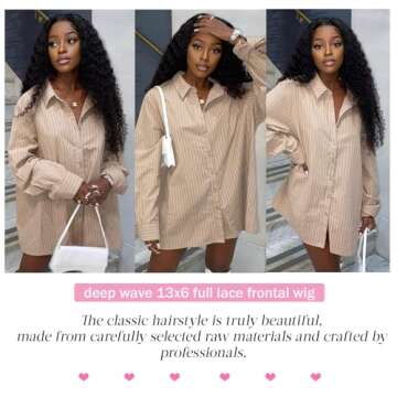 Shop 13x6 Lace Frontal Deep Wave Wig - 220 Density