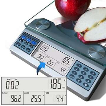 Eat Smart Digital Nutrition Food Scale with Professional Food and Nutrient Calculator