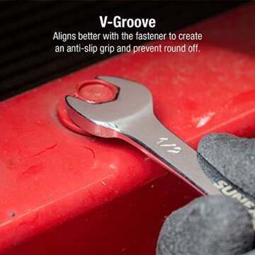 Sunex 9914A 14 Piece Angle Head SAE Wrench Set (FULL POLISH) CRV