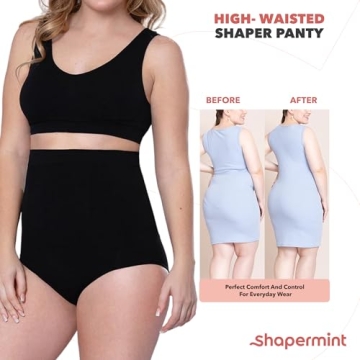 SHAPERMINT Tummy Control Panty Shapewear for Women Nude