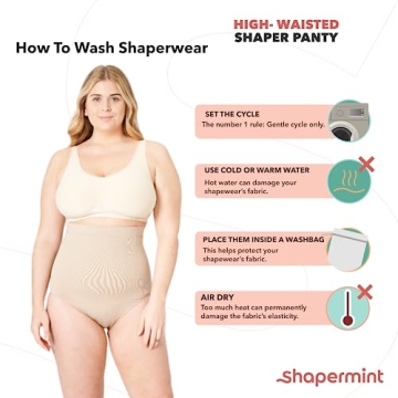 SHAPERMINT Tummy Control Panty Shapewear for Women Nude