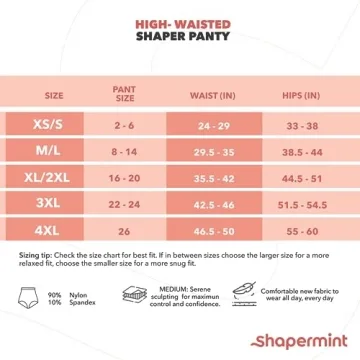 SHAPERMINT Tummy Control Panty Shapewear for Women Nude