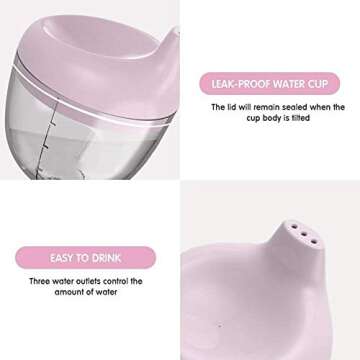 Crumye Princess Wine Sippy Cup Spill Proof, Fancy Wine Glass Sippy Cup No Spill for Baby Girl 1+ Yea...