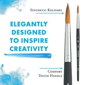 Princeton Aqua Elite, Series 4850, Synthetic Kolinsky Watercolor Paint Brush,Round, 8