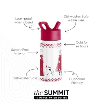 Simple Modern Frozen Kids Water Bottle with Straw