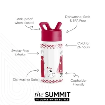 Simple Modern Frozen Kids Water Bottle with Straw