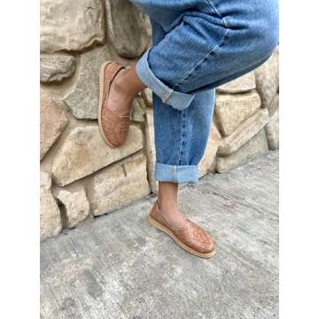 Macarena Collection Sandals Stylish Leather Huarches Women