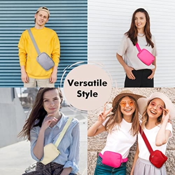 LLYWCM Waist Pack, Fanny Pack for Women - Rose, Waterproof Belt Bag with Adjustable Strap, Crossbody Bag for Running Workout Hiking Travel