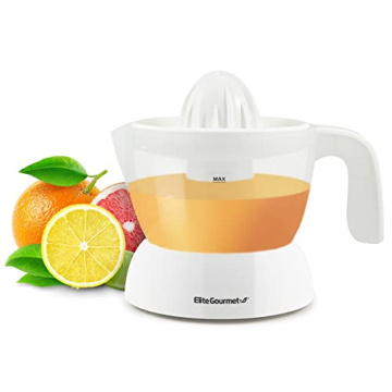 Elite Gourmet ETS-411 BPA-Free Electric Citrus Juicer Extractor: Compact Large Volume Pulp Control O...